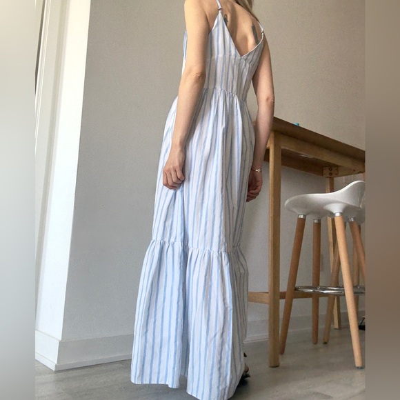 ASOS Blue White Striped Maxi Sundress – Cotton Blend - Picture 13 of 13
